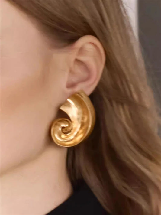Spiral Shaped Chunky Earrings