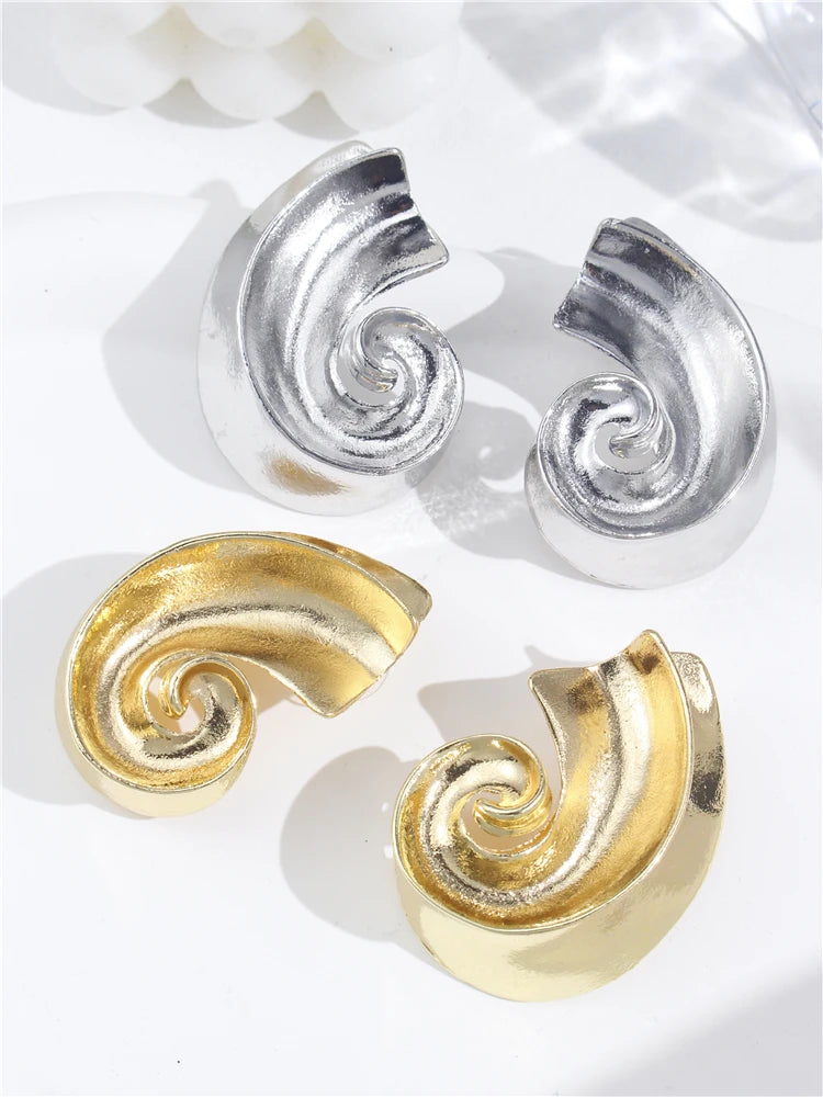 Spiral Shaped Chunky Earrings